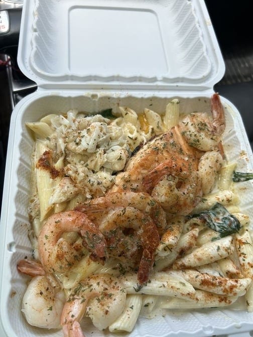Shrimp pasta.