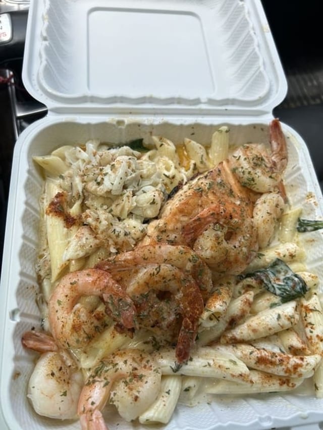 Shrimp pasta.