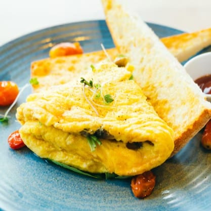 Plain egg omelet.
