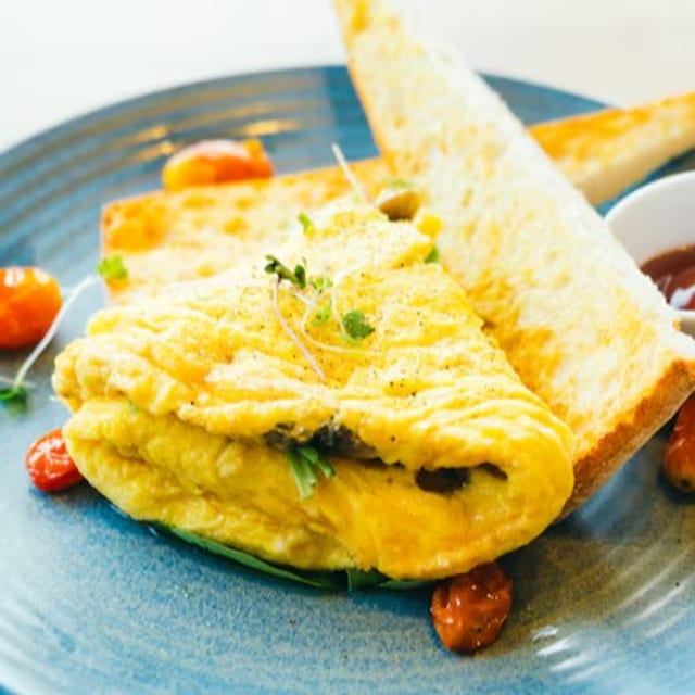 Plain egg omelet.