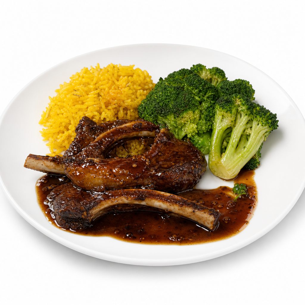 Lamb chop dinner.