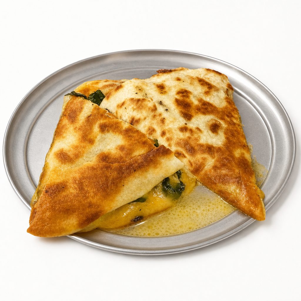 Jumbo veggie quesadillas.
