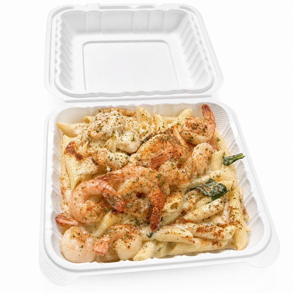 Shrimp pasta.